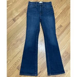 Madewell Dark Wash Skinny Flare Denim Jeans 70s Retro Cotton Blend Women's 29